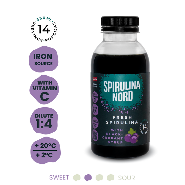 Raw Living Spirulina With Berry Syrup