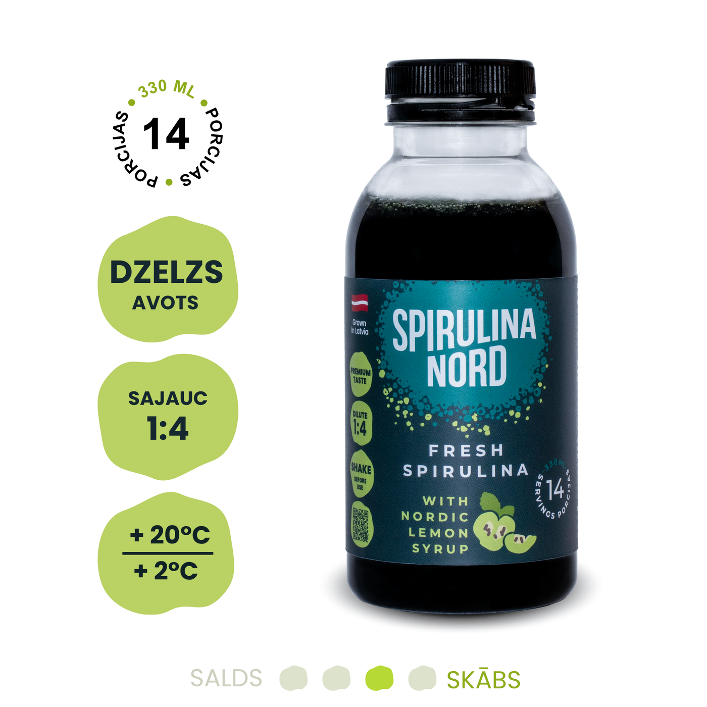Cidoniju_Spirulinas_sirups_330ml #C330 #lv
