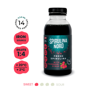 Raw Living Spirulina With Berry Syrup