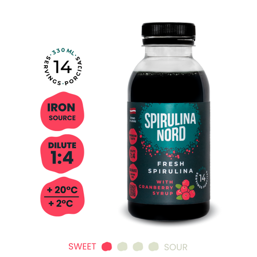 Raw Living Spirulina With Berry Syrup