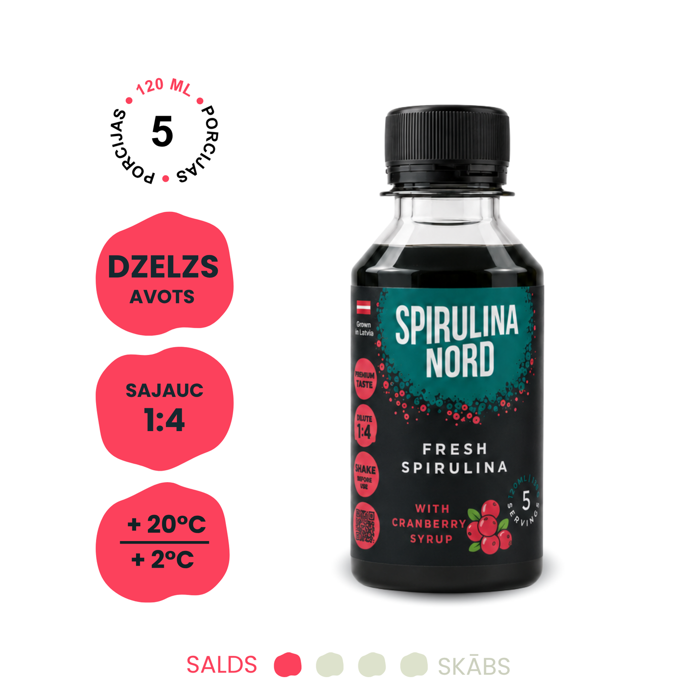 Dzervenu_Spirulinas_sirups_120ml #DZ120 #lv