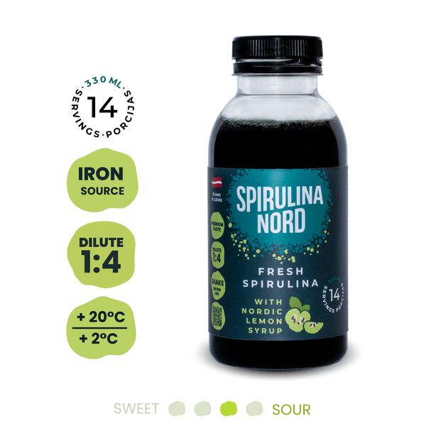 Raw Living Spirulina With Berry Syrup