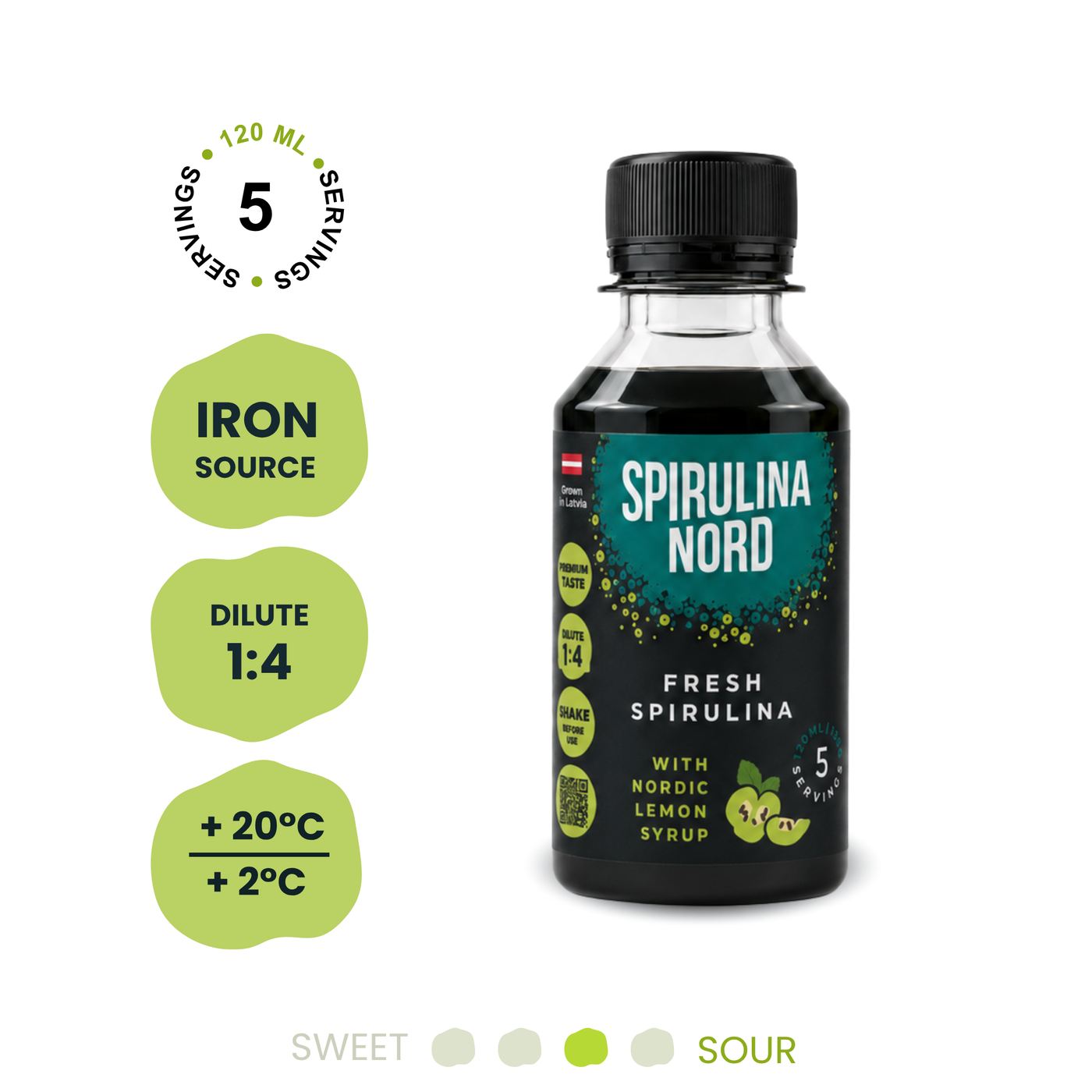 Nordic Lemon Natural Spirulina 120ml #C120 #en