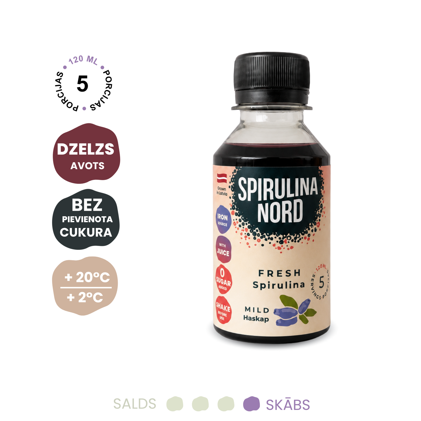 Sausserza sulas spirulina 120ml #lv #H120