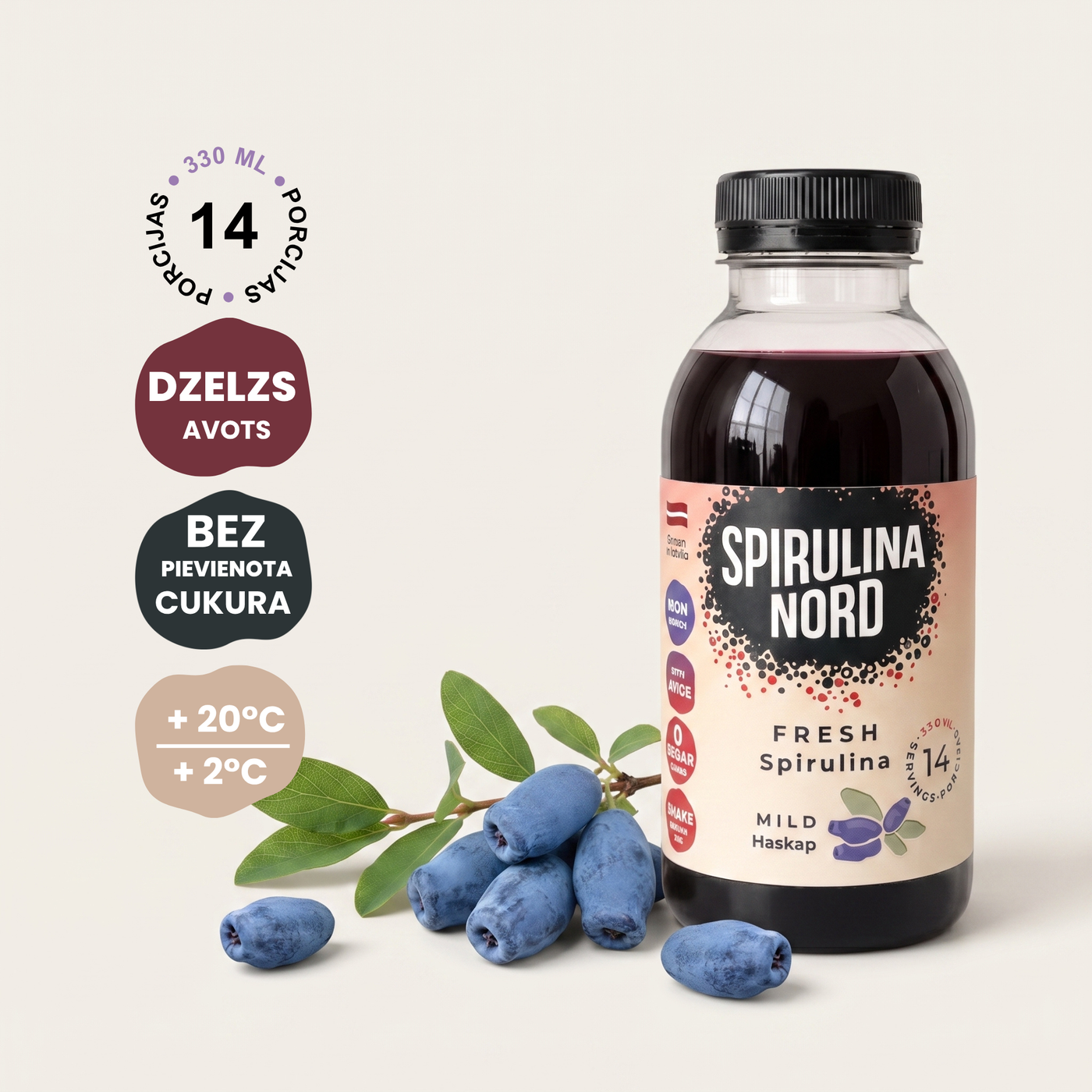 Sausserza sulas spirulina 330ml #lv #H330