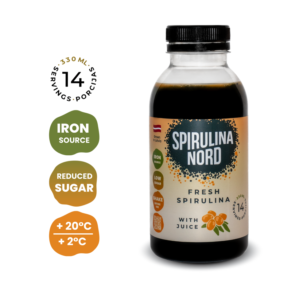 Raw Living Spirulina With Sea Buckthorn Juice