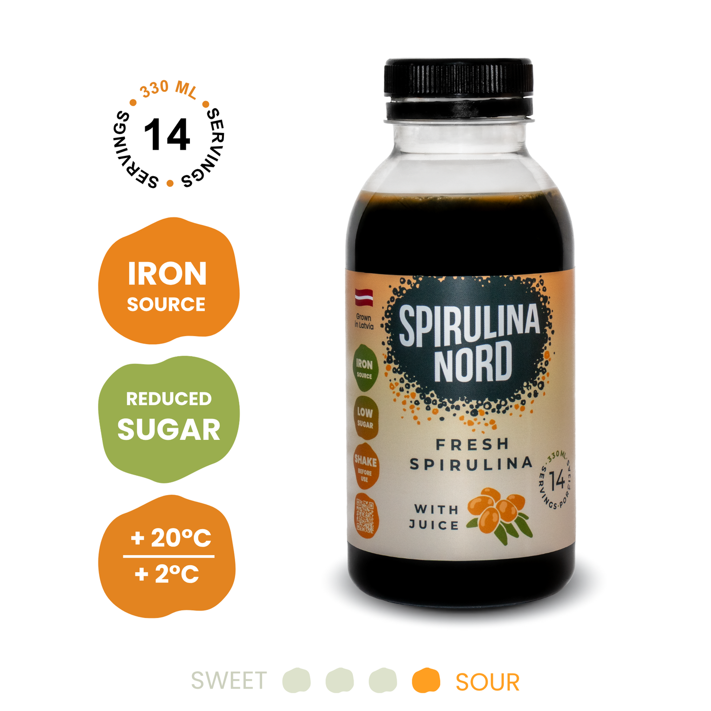 Sea Buckthorn Natural Spirulina benefits 330ml #SJ330 #en