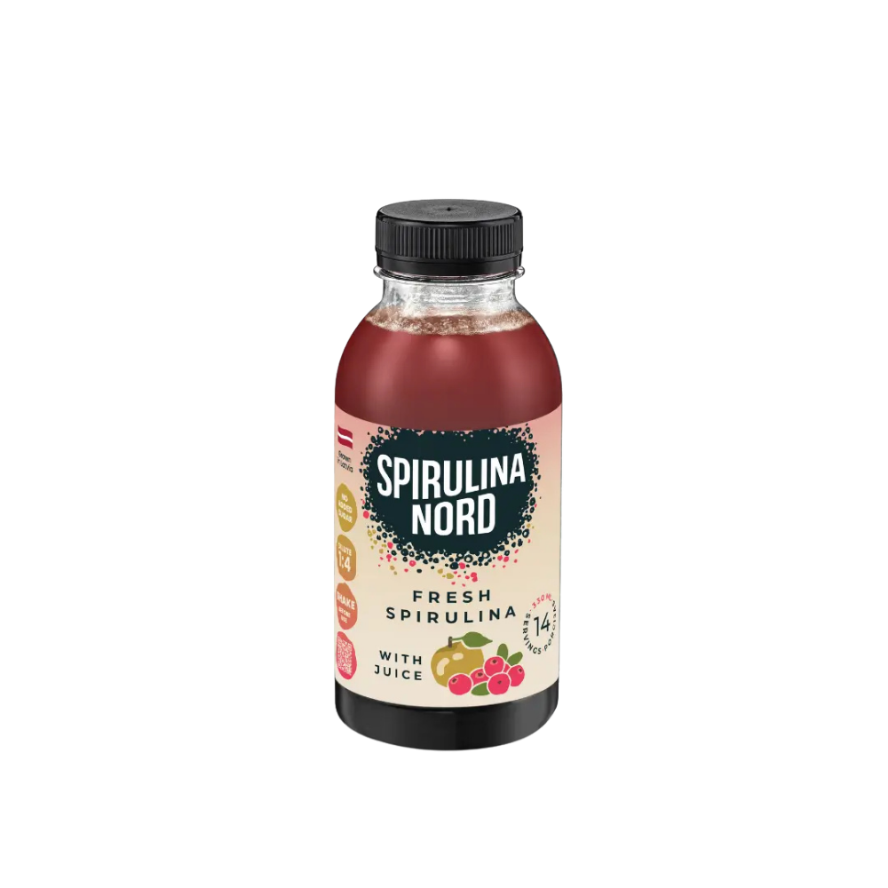 SpirulinaNord® Raw Living Spirulina With Cranberry-Apple Juice