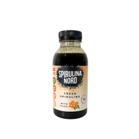 SpirulinaNord spirulina with sea buckthorn juice bottle