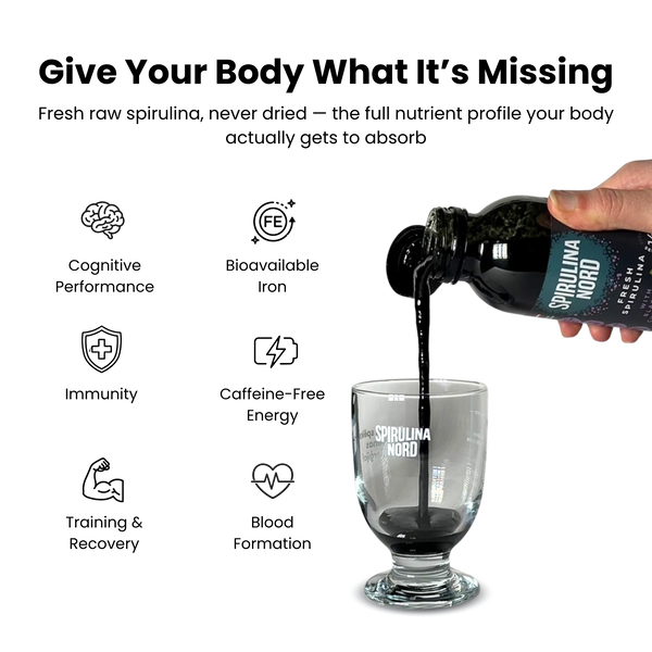 Raw Living Spirulina With Berry Syrup