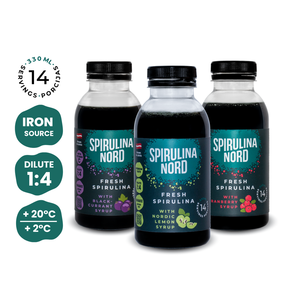 Raw Living Spirulina With Berry Syrup