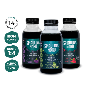 Raw Living Spirulina With Berry Syrup