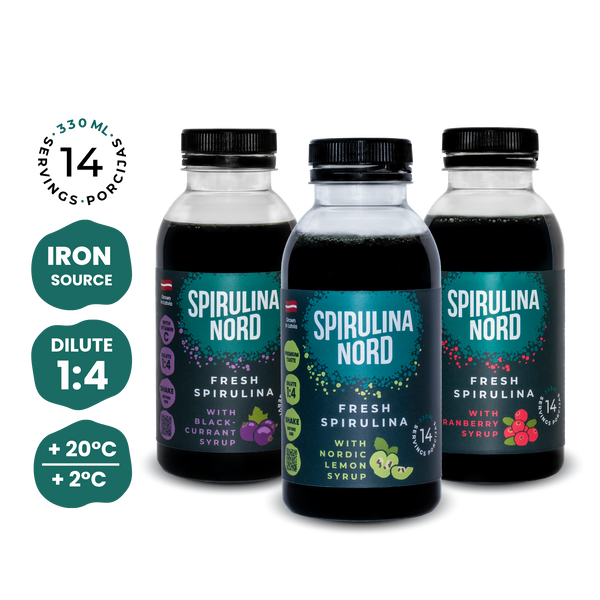 Raw Living Spirulina With Berry Syrup