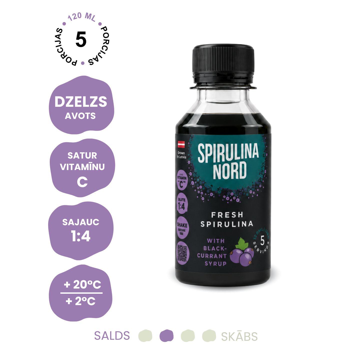 Upenu_Spirulinas_sirups_120ml #U120 #lv