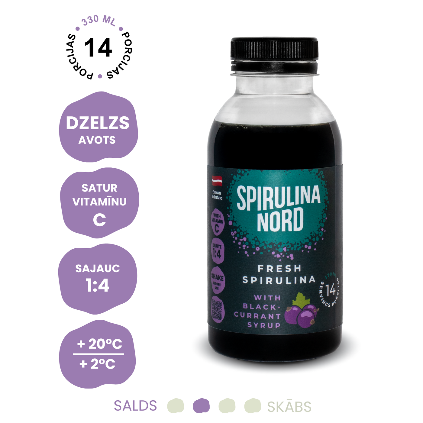 Upenu_Spirulinas_sirups_330ml #U330 #lv