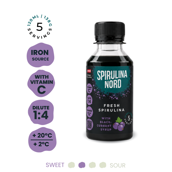 Raw Living Spirulina With Berry Syrup 120ml