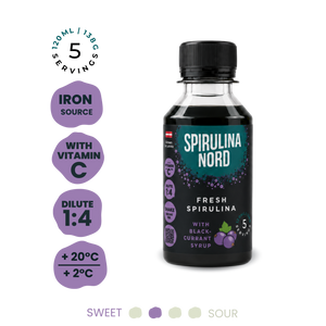 Blackcurrant Natural Spirulina 120ml #U120