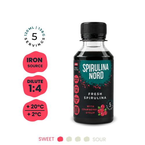 Raw Living Spirulina With Berry Syrup 120ml