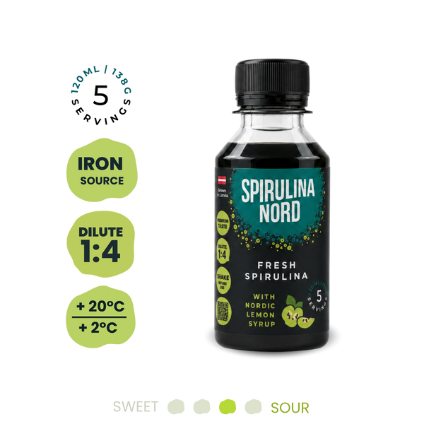 Raw Living Spirulina With Berry Syrup 120ml