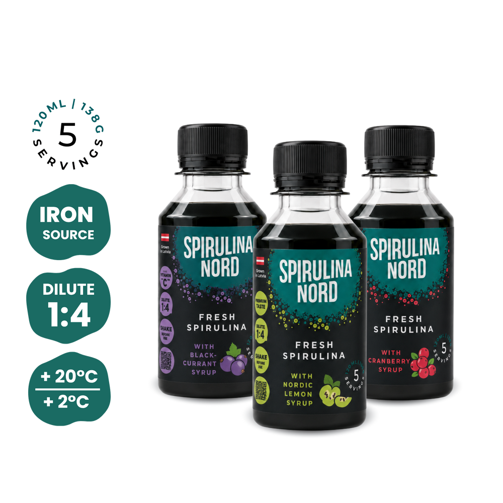 Raw Living Spirulina With Berry Syrup 120ml