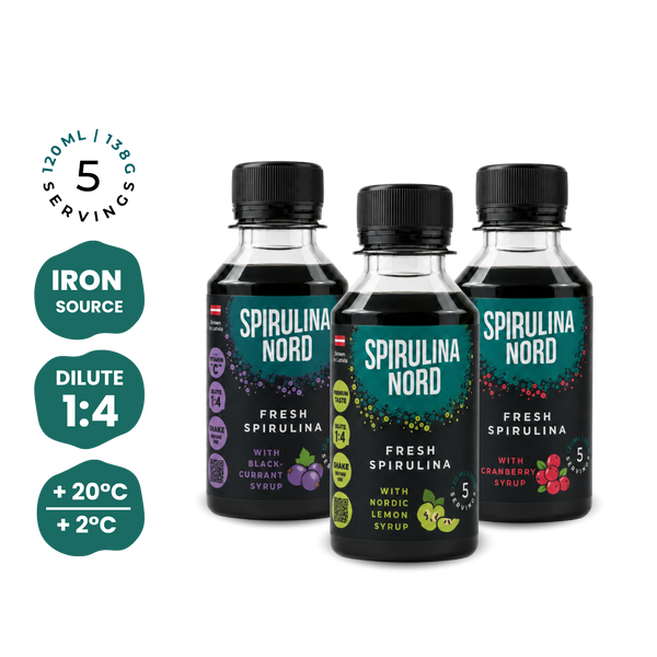 Raw Living Spirulina With Berry Syrup 120ml